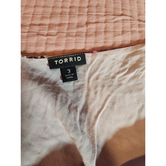 Torrid Floral Grey Sophie Challis Double Layer Swing Cami Size 3 - Picture 3 of 6